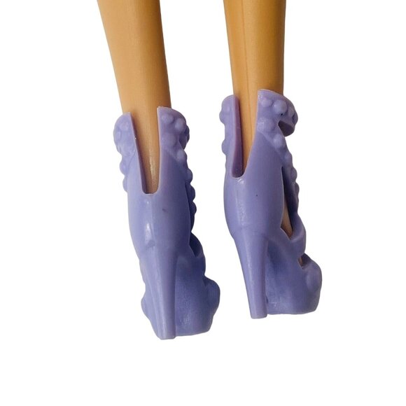 Pop Star Purple Barbie Doll Heel Open Toe Stappy Slip on Shoes - Picture 4 of 9